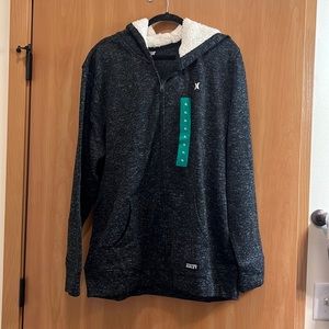 Hurley (new without tags) fleece zip up hoodie